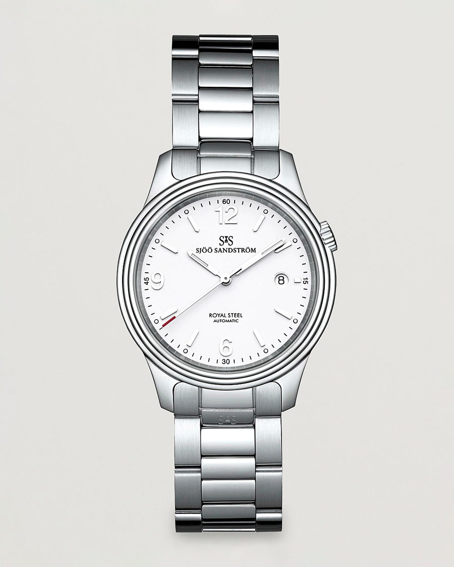 Homme | Sjöö Sandström Royal Steel Classic 41mm White and Steel | Sjöö Sandström | Royal Steel Classic 41mm White and Steel