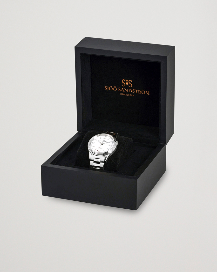 Homme | Sjöö Sandström Royal Steel Classic 41mm White and Steel | Sjöö Sandström | Royal Steel Classic 41mm White and Steel