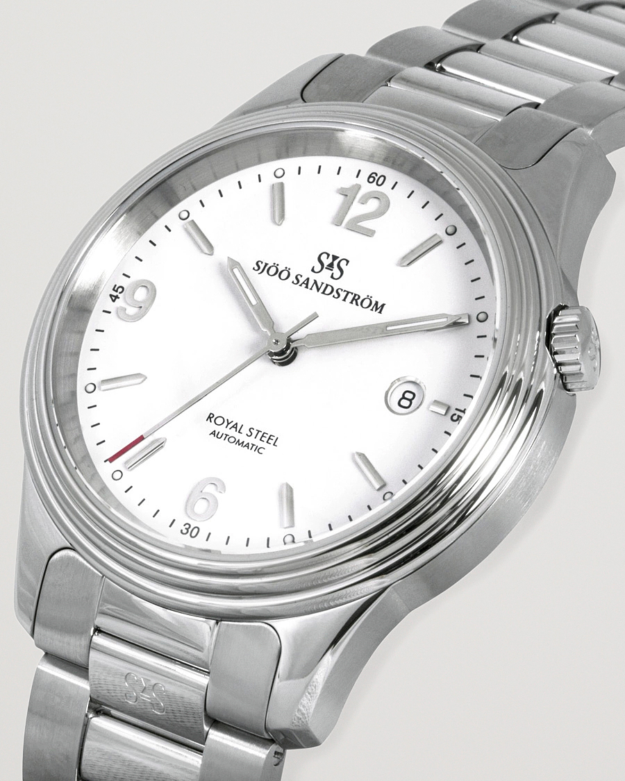 Homme | Sjöö Sandström Royal Steel Classic 41mm White and Steel | Sjöö Sandström | Royal Steel Classic 41mm White and Steel