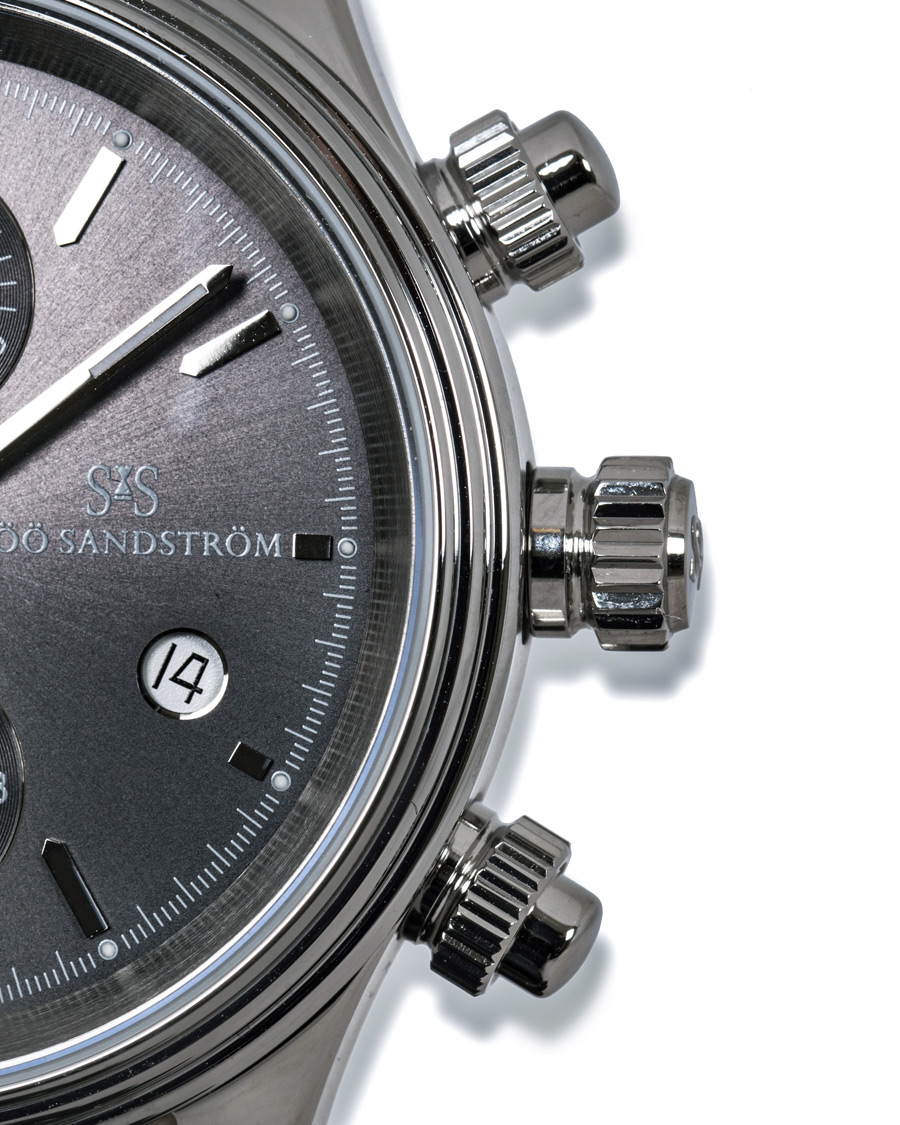 Homme | Sjöö Sandström Royal Steel Chronograph Grey and Grey Alligator 42 mm | Sjöö Sandström | Royal Steel Chronograph Grey and Grey Alligator 42 mm