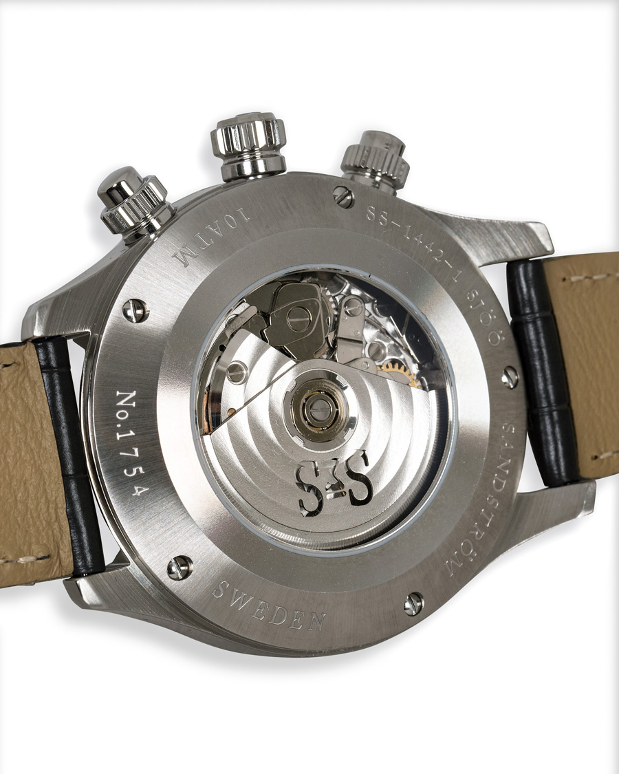 Homme | Sjöö Sandström Royal Steel Chronograph Grey and Grey Alligator 42 mm | Sjöö Sandström | Royal Steel Chronograph Grey and Grey Alligator 42 mm