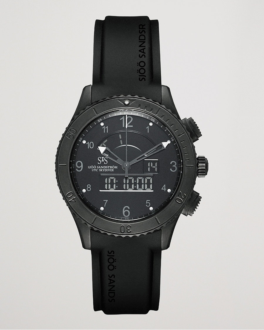 Homme | Sjöö Sandström UTC Skydiver 44,2mm Black Night and Black Rubber | Sjöö Sandström | UTC Skydiver 44,2mm Black Night and Black Rubber