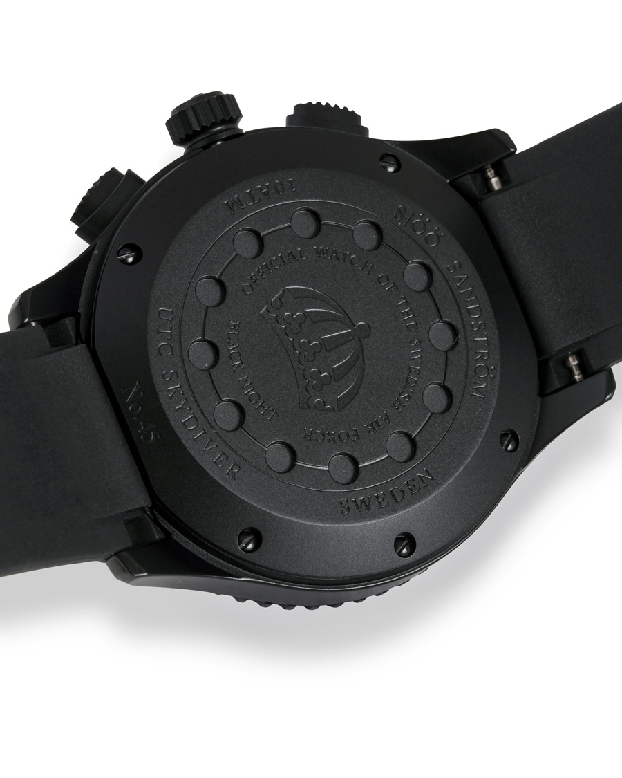 Homme | Sjöö Sandström UTC Skydiver 44,2mm Black Night and Black Rubber | Sjöö Sandström | UTC Skydiver 44,2mm Black Night and Black Rubber