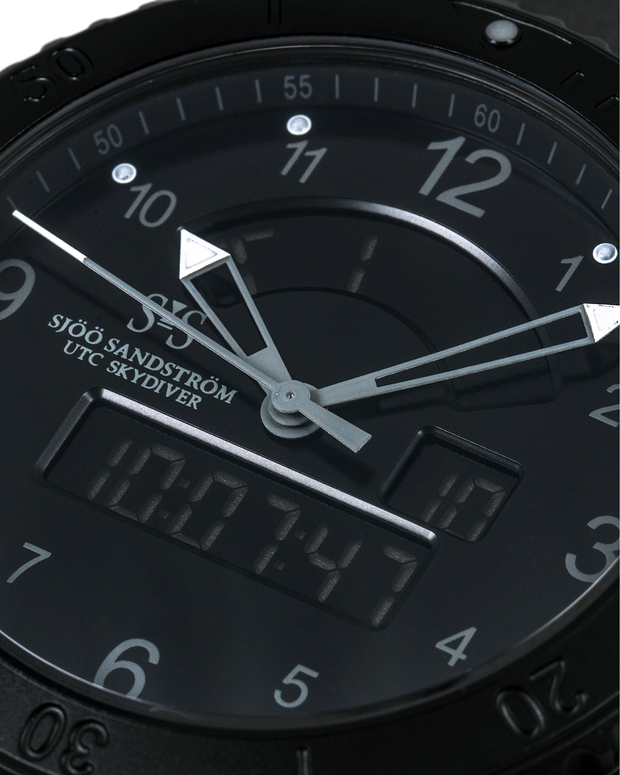Homme | Sjöö Sandström UTC Skydiver 44,2mm Black Night and Black Rubber | Sjöö Sandström | UTC Skydiver 44,2mm Black Night and Black Rubber