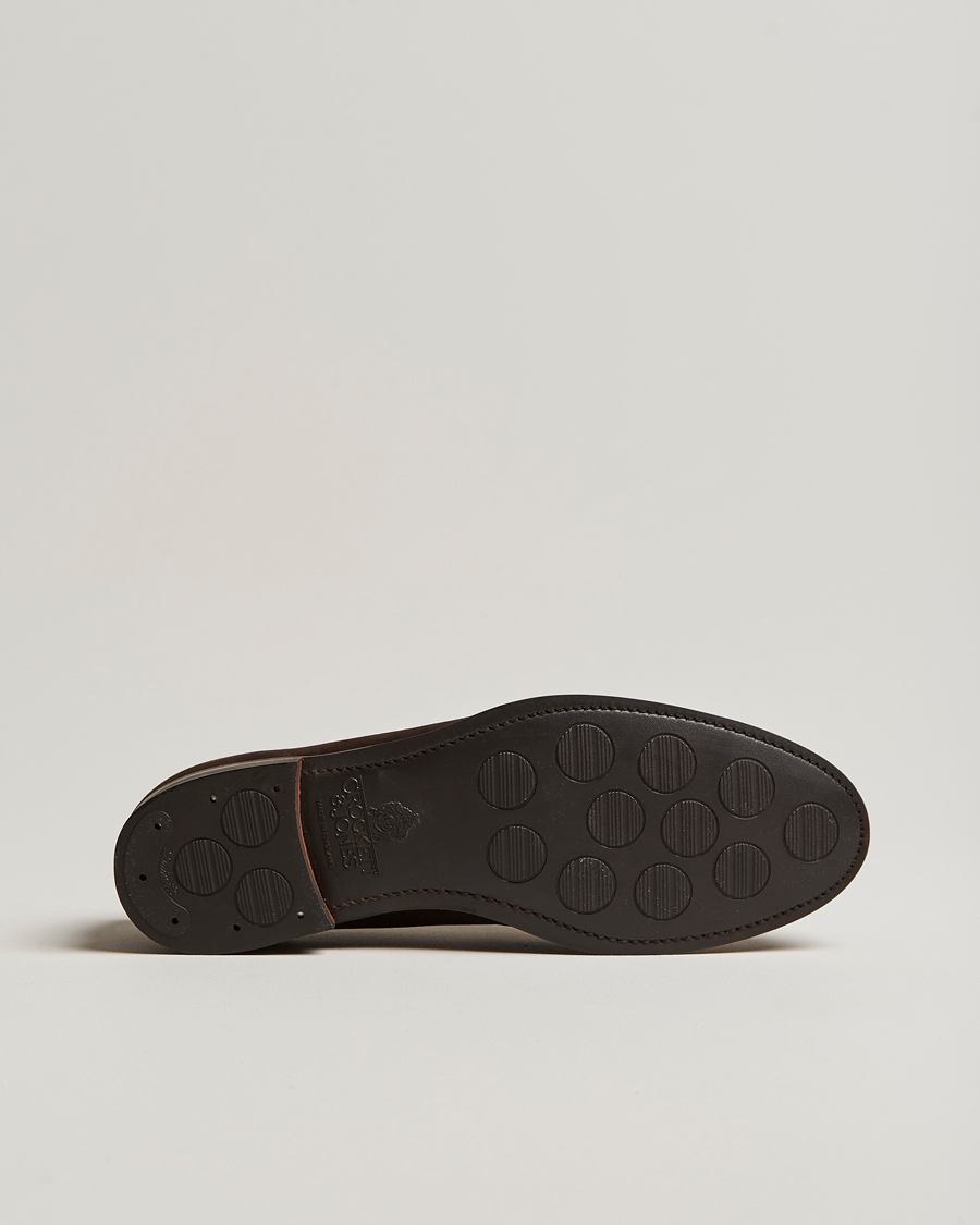 Homme | Loafers | Crockett & Jones | Harvard City Sole Dark Brown Suede