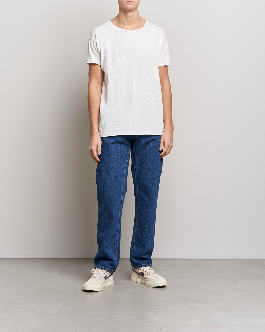 Homme | T-shirts | Nudie Jeans | Roger Slub Crew Neck Tee Off White