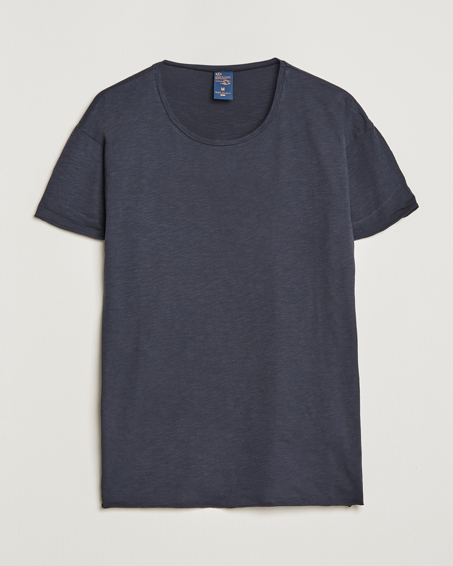 Homme | T-shirts | Nudie Jeans | Roger Slub Crew Neck Tee Navy