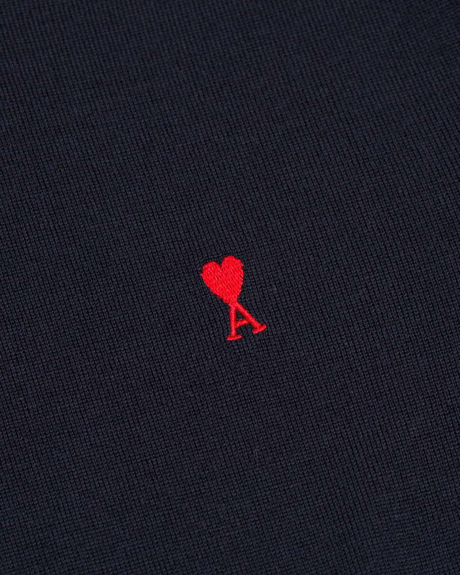 Homme | Pulls Et Tricots | AMI | Crew Neck Logo Sweater Navy