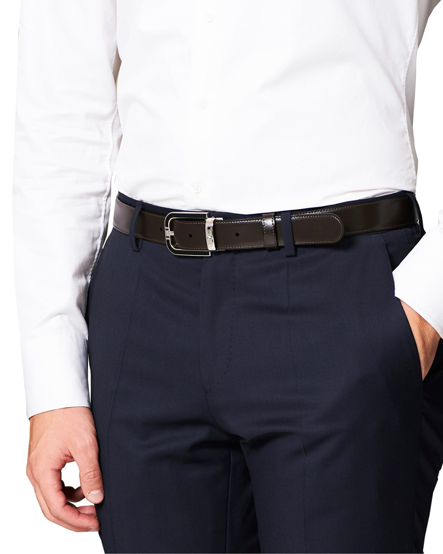 Homme | Montblanc Reversible Horseshoe Buckle 30mm Belt Black | Montblanc | Reversible Horseshoe Buckle 30mm Belt Black