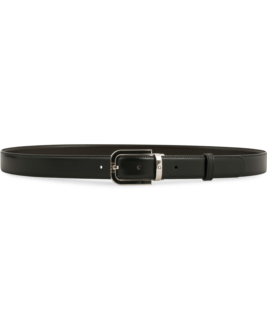Homme | Montblanc Reversible Horseshoe Buckle 30mm Belt Black | Montblanc | Reversible Horseshoe Buckle 30mm Belt Black