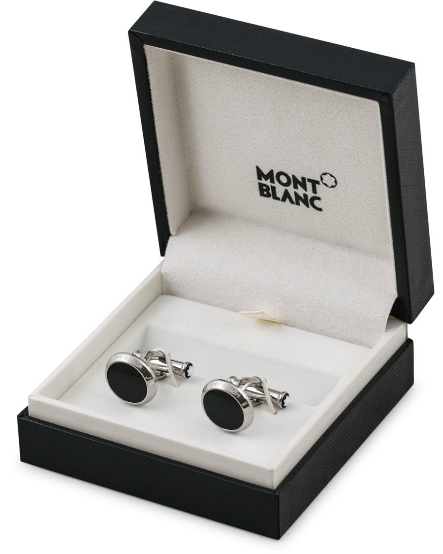 Homme | Montblanc Meisterstück Steel Cufflinks Black Onyx | Montblanc | Meisterstück Steel Cufflinks Black Onyx