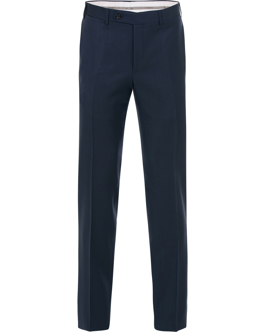 Homme | Costumes | Canali | Capri Structured Peak Lapel Wool Suit Navy