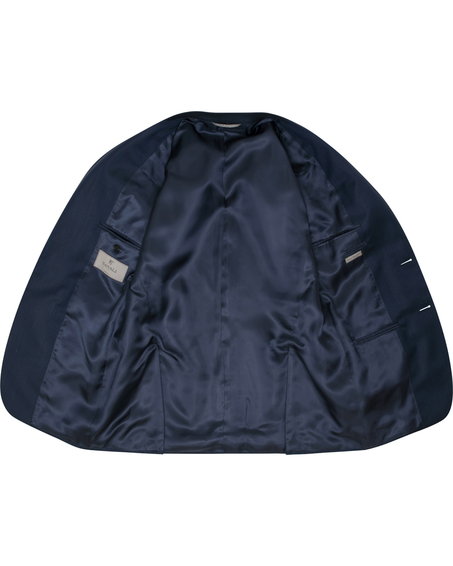 Homme | Costumes | Canali | Capri Structured Peak Lapel Wool Suit Navy