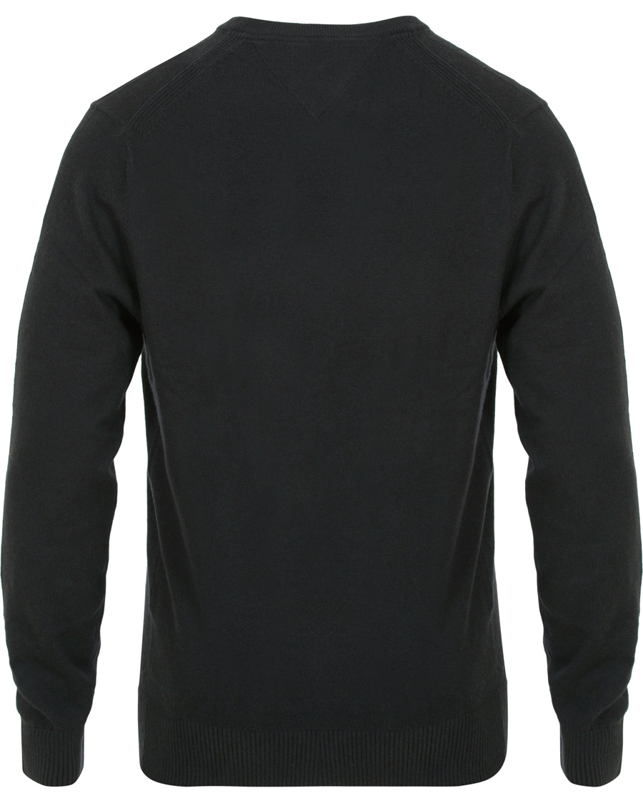 Homme | Pulls Et Tricots | Tommy Hilfiger | Pima Cotton/Cashmere V-Neck Pullover Flag Black