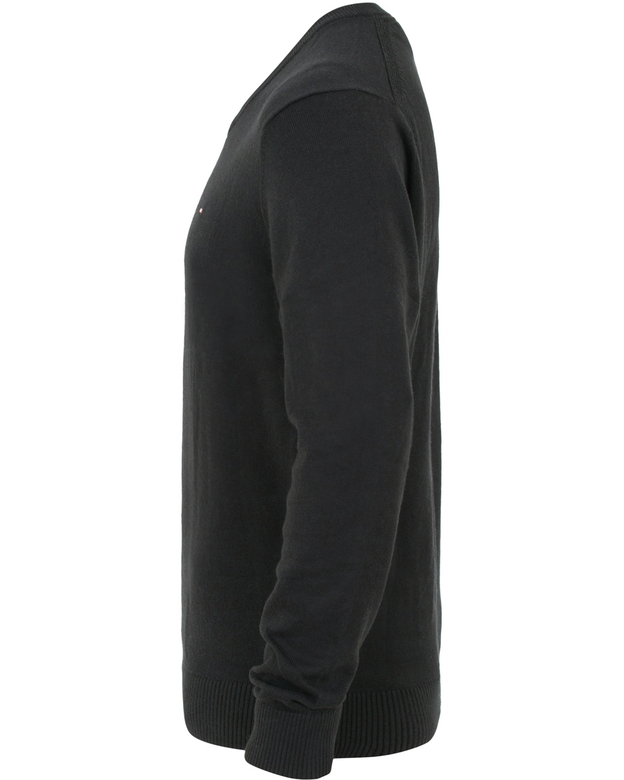 Homme | Pulls Et Tricots | Tommy Hilfiger | Pima Cotton/Cashmere V-Neck Pullover Flag Black
