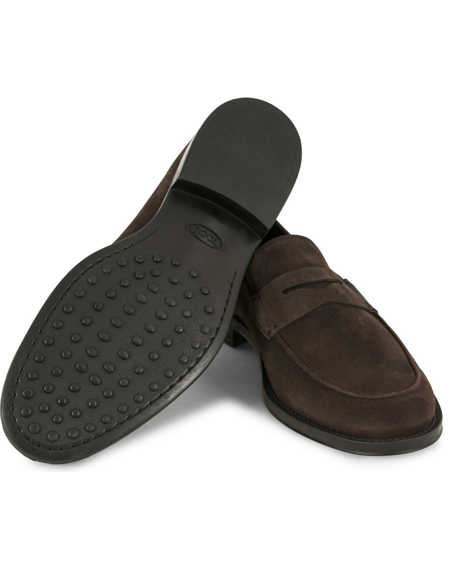 Homme | Tod's Mocassino Penny Loafers Dark Brown Suede | Tod's | Mocassino Penny Loafers Dark Brown Suede