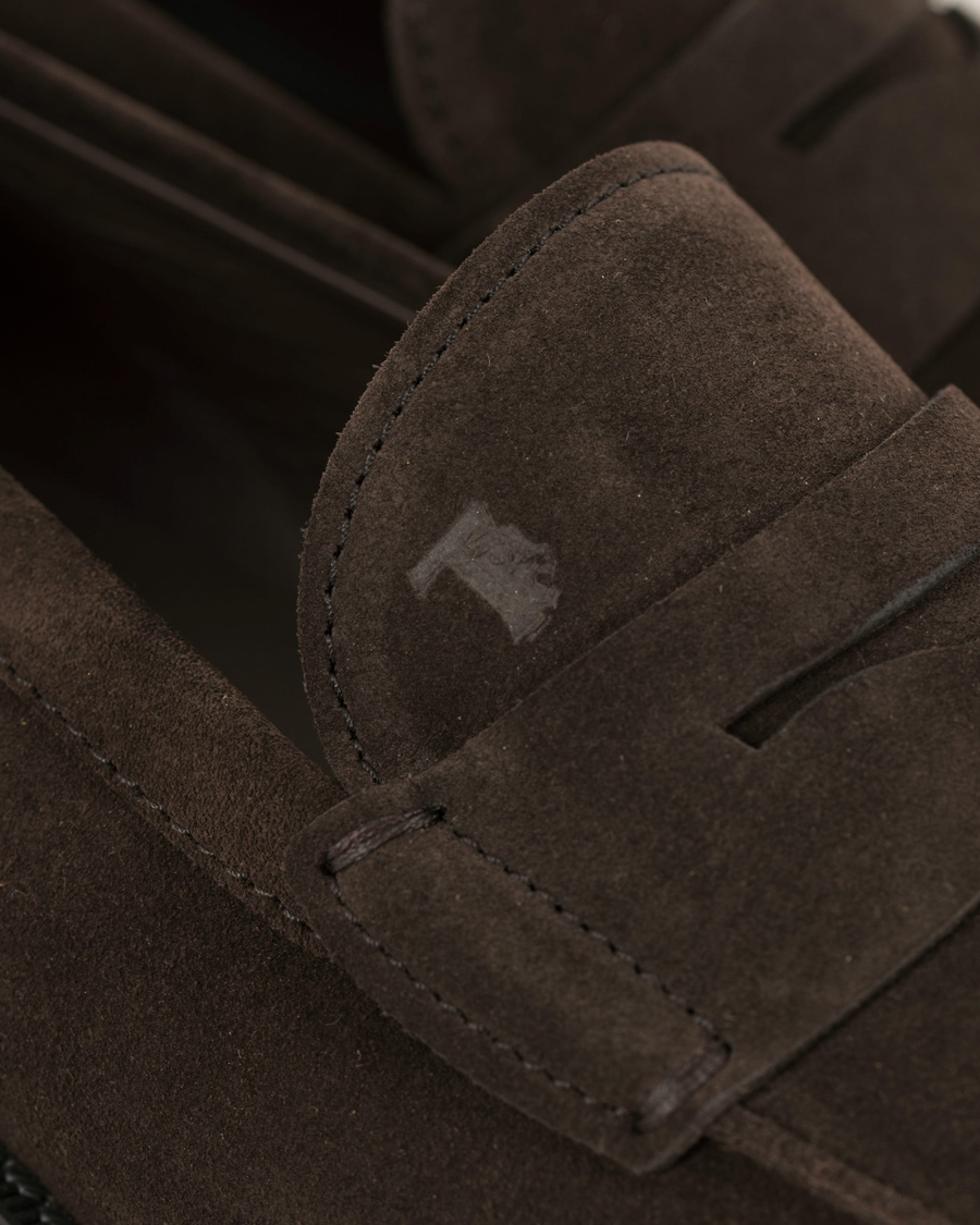 Homme | Tod's Mocassino Penny Loafers Dark Brown Suede | Tod's | Mocassino Penny Loafers Dark Brown Suede