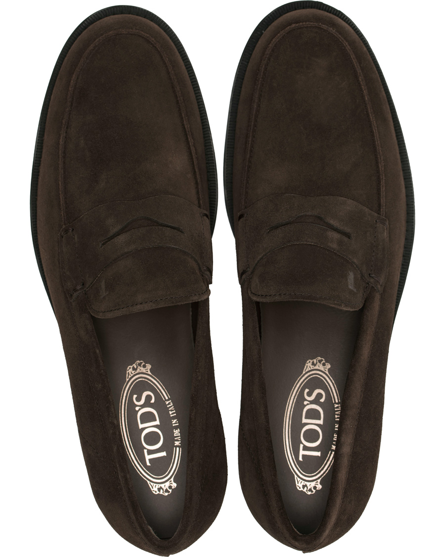 Homme | Tod's Mocassino Penny Loafers Dark Brown Suede | Tod's | Mocassino Penny Loafers Dark Brown Suede