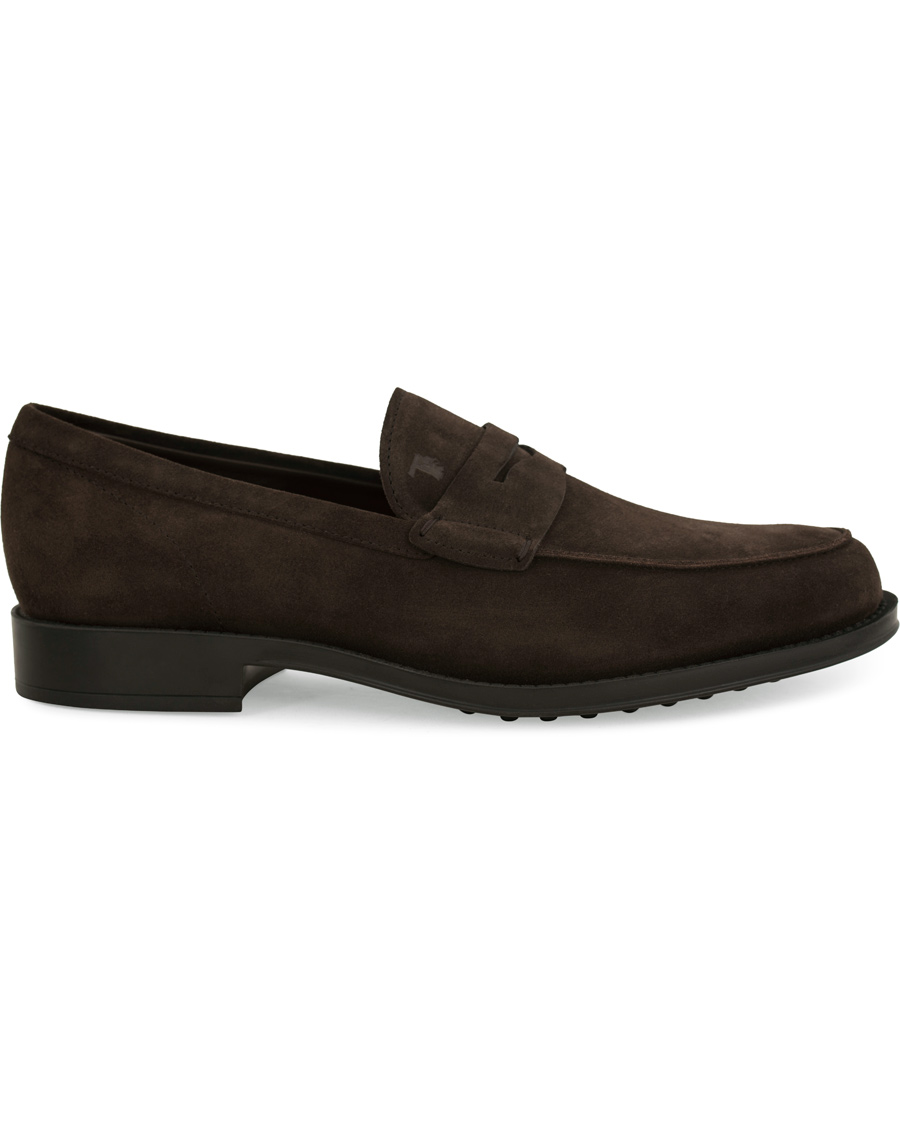 Homme | Tod's Mocassino Penny Loafers Dark Brown Suede | Tod's | Mocassino Penny Loafers Dark Brown Suede