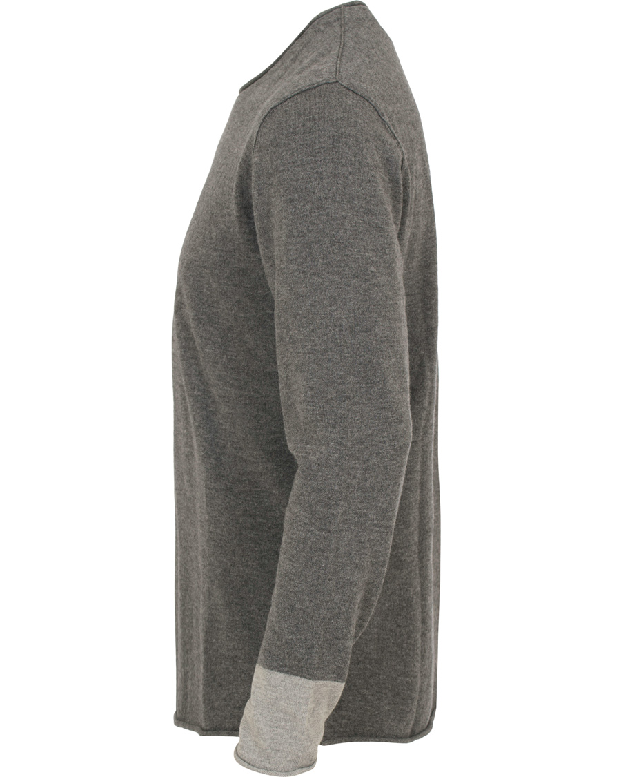 Homme | Pulls Et Tricots | Filippa K | Cotton/Merino Roll Edge Sweater Grey Melange