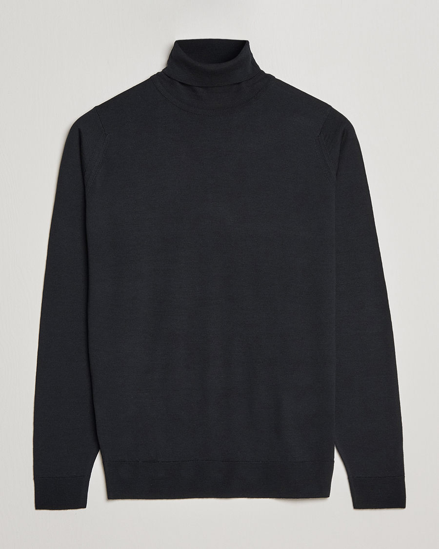 Homme | Pulls Et Tricots | John Smedley | Cherwell Extra Fine Merino Rollneck Black