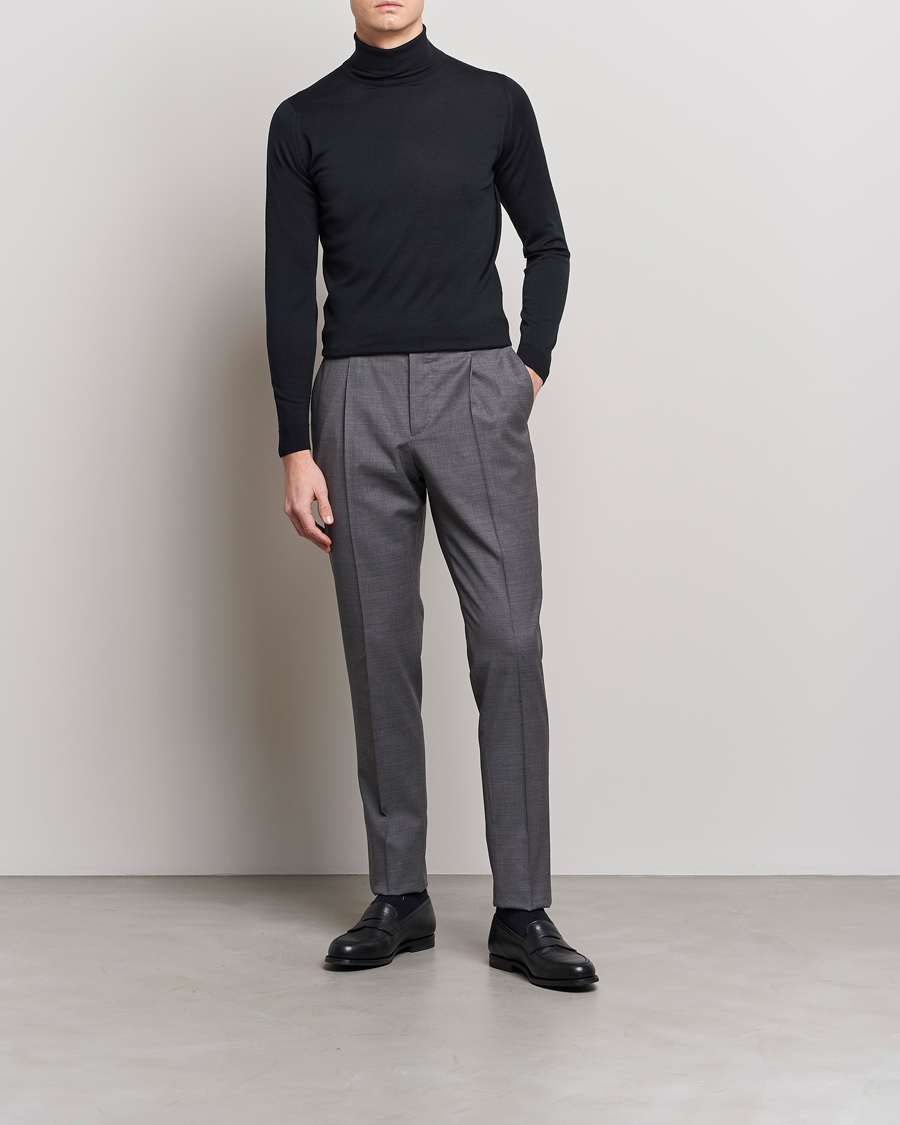 Homme | Pulls Et Tricots | John Smedley | Cherwell Extra Fine Merino Rollneck Black