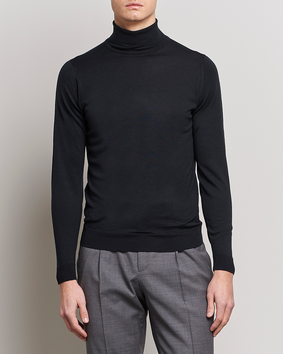 Homme | Pulls Et Tricots | John Smedley | Cherwell Extra Fine Merino Rollneck Black