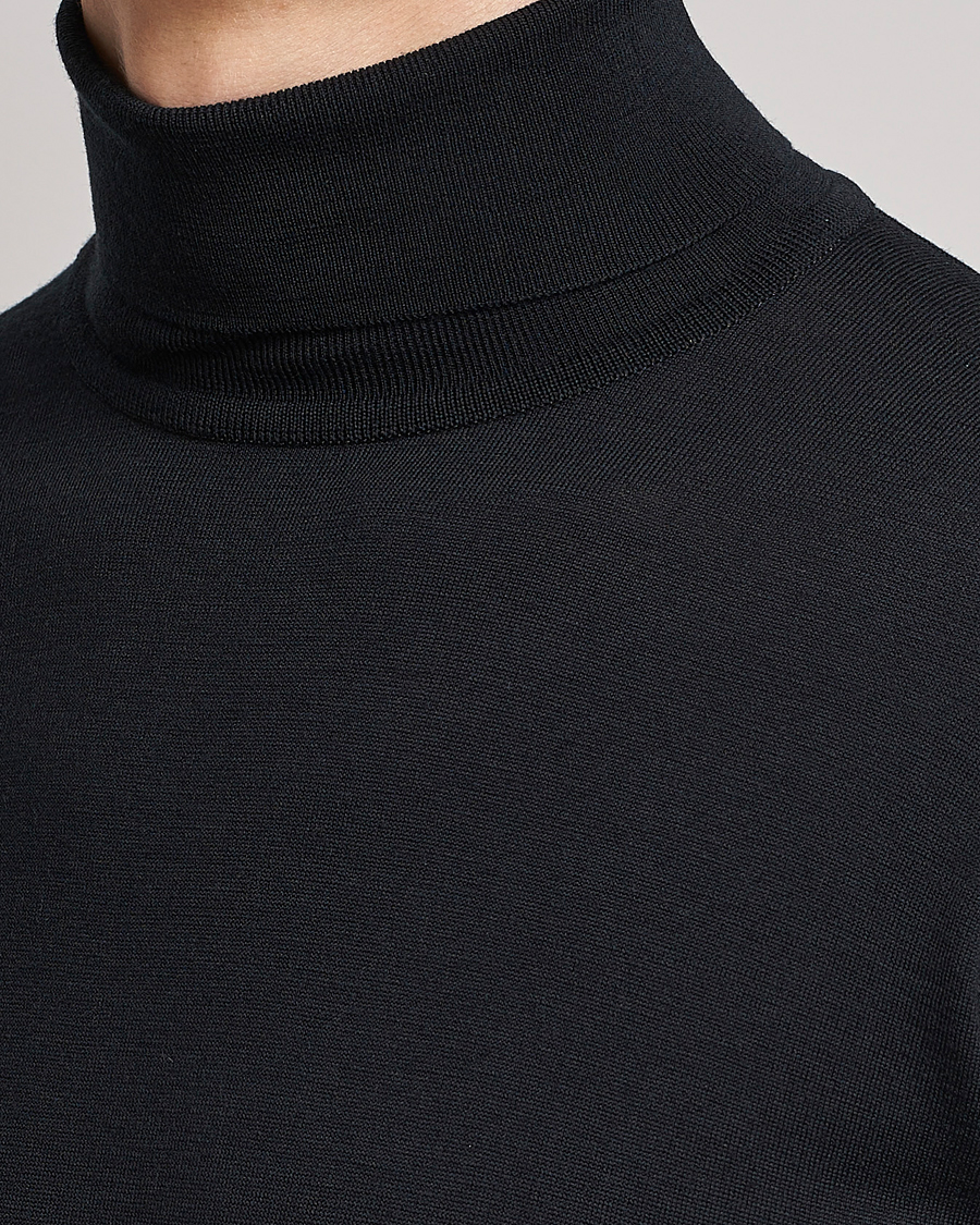 Homme | Pulls Et Tricots | John Smedley | Cherwell Extra Fine Merino Rollneck Black