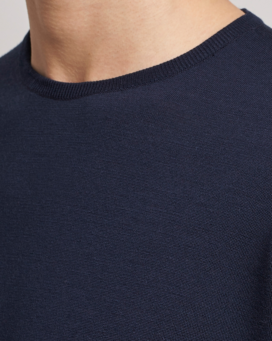 Homme | Pulls Et Tricots | John Smedley | Lundy Extra Fine Merino Crew Neck Midnight