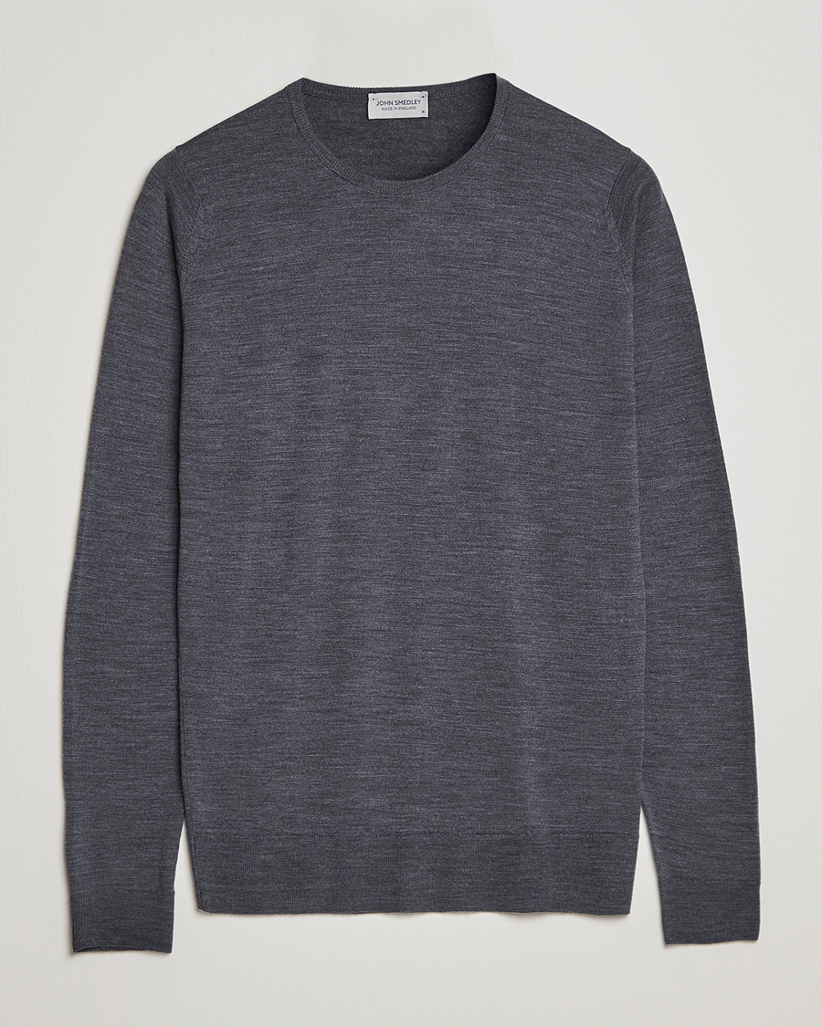 Homme | Pulls Et Tricots | John Smedley | Lundy Extra Fine Merino Crew Neck Charcoal