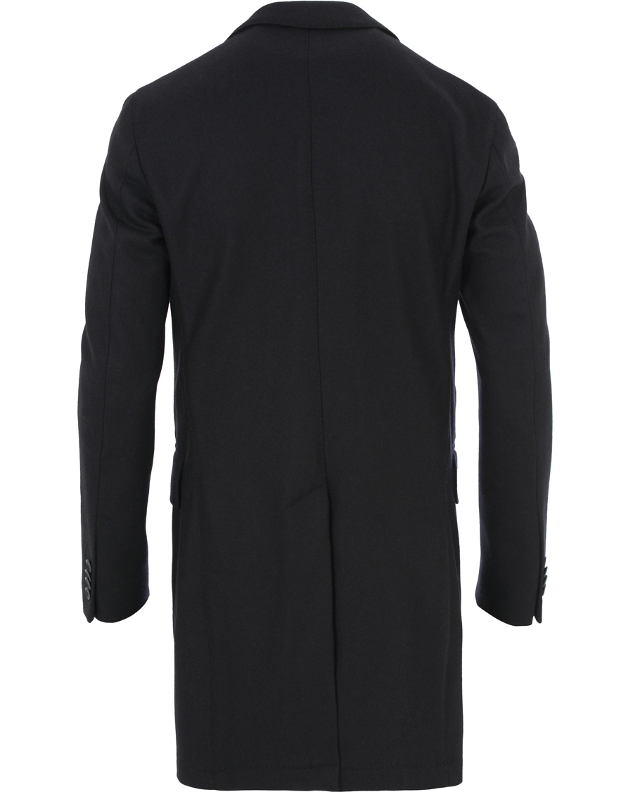 Homme | Manteaux Et Vestes | L.B.M. 1911 | Wool Herringbone Peak Lapel Coat Navy