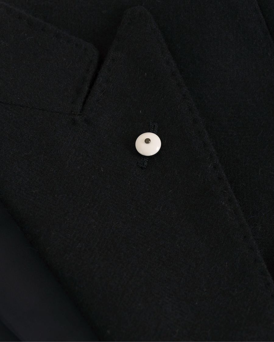 Homme | Manteaux Et Vestes | L.B.M. 1911 | Wool Herringbone Peak Lapel Coat Navy