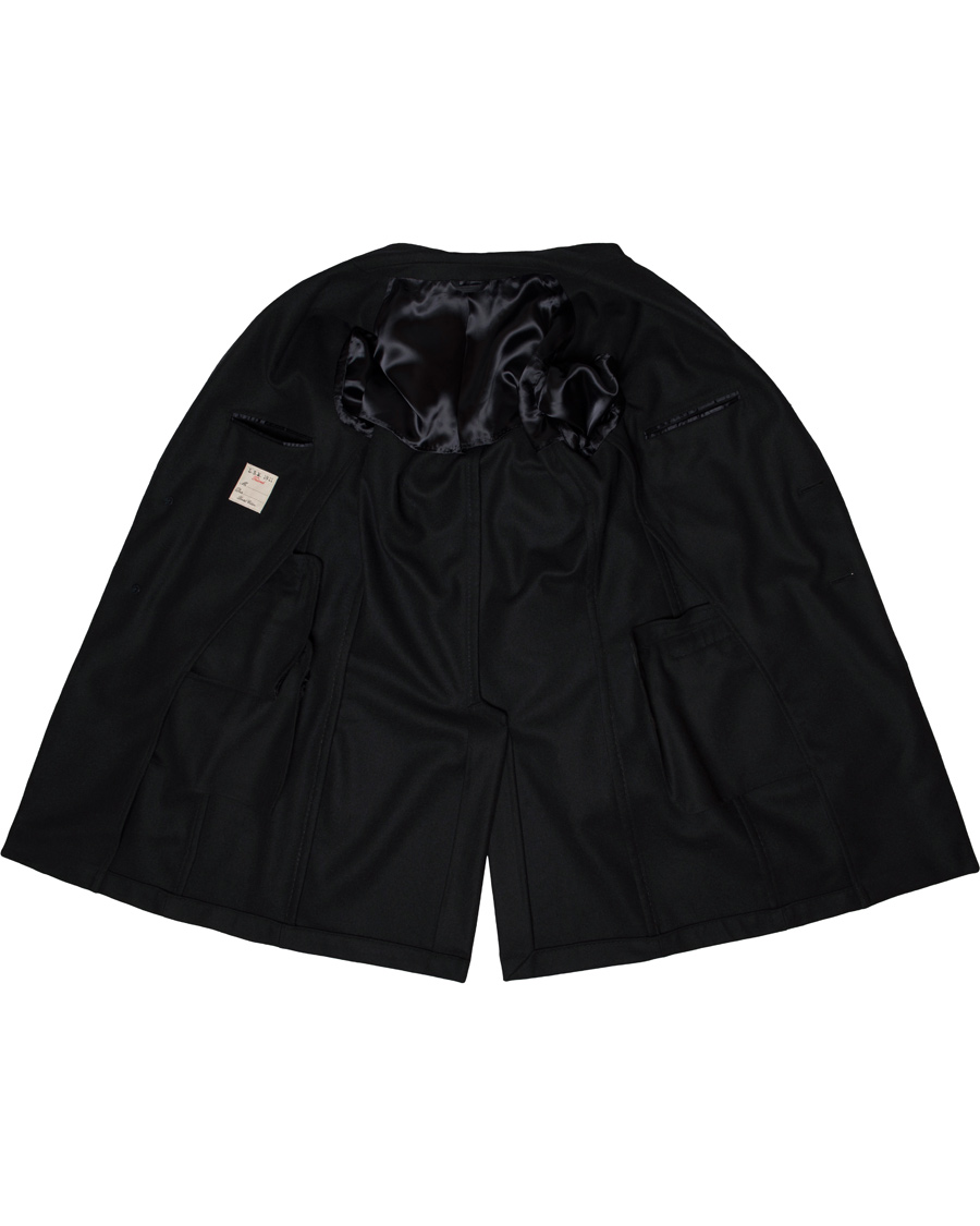 Homme | Manteaux Et Vestes | L.B.M. 1911 | Wool Herringbone Peak Lapel Coat Navy