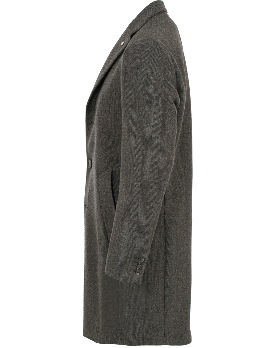 Homme | Manteaux Et Vestes | L.B.M. 1911 | Wool Herringbone Notch Lapel Grey