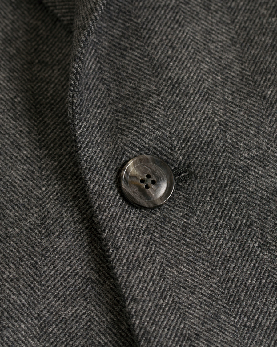 Homme | Manteaux Et Vestes | L.B.M. 1911 | Wool Herringbone Notch Lapel Grey