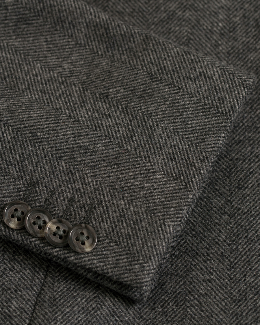 Homme | Manteaux Et Vestes | L.B.M. 1911 | Wool Herringbone Notch Lapel Grey