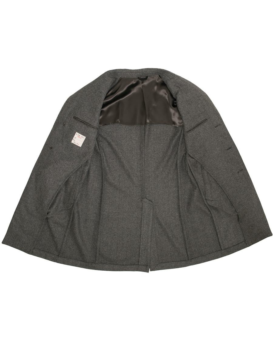 Homme | Manteaux Et Vestes | L.B.M. 1911 | Wool Herringbone Notch Lapel Grey