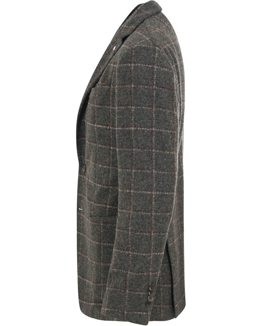 Homme | Blazers | L.B.M. 1911 | Jack Regular Wool Check Blazer Long Grey
