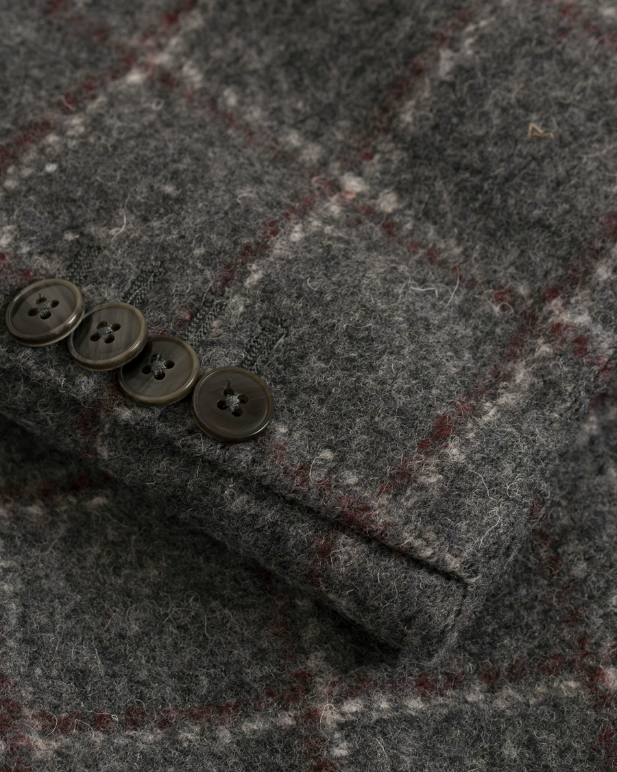 Homme | Blazers | L.B.M. 1911 | Jack Regular Wool Check Blazer Long Grey