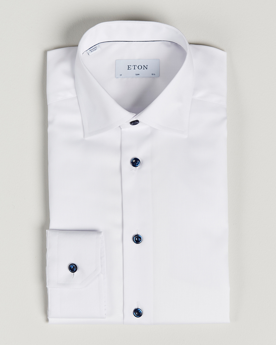 Homme | Chemises | Eton | Slim Fit Signature Twill Shirt White