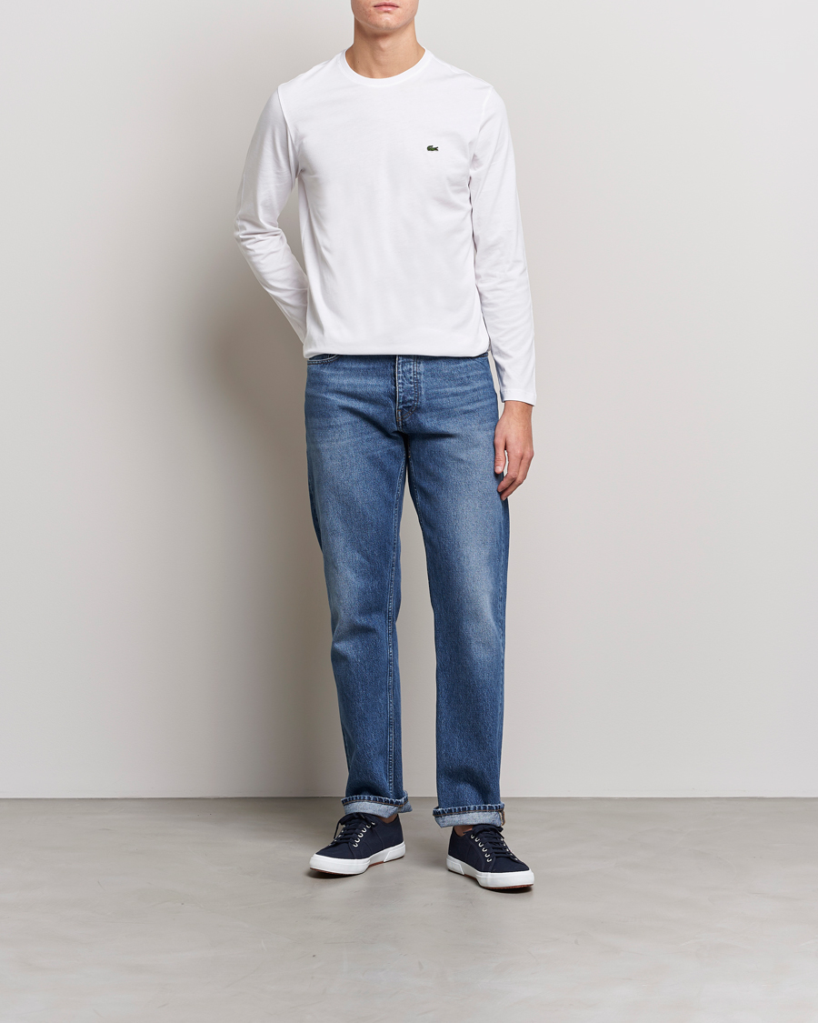 Homme | T-shirts | Lacoste | Long Sleeve Crew Neck T-Shirt White