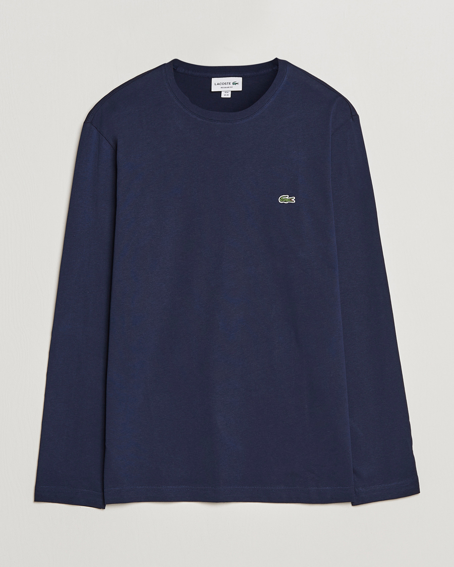 Homme | T-shirts | Lacoste | Long Sleeve Crew Neck T-Shirt Navy