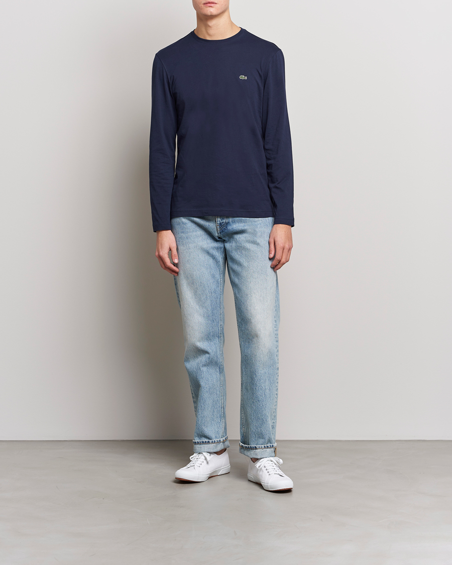 Homme | T-shirts | Lacoste | Long Sleeve Crew Neck T-Shirt Navy