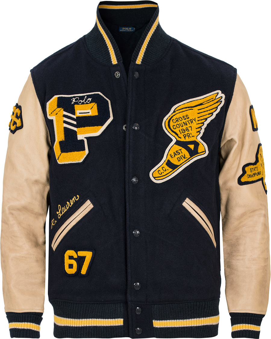 Homme | Manteaux Et Vestes | Polo Ralph Lauren | Varsity Wool Jacket Collection Navy