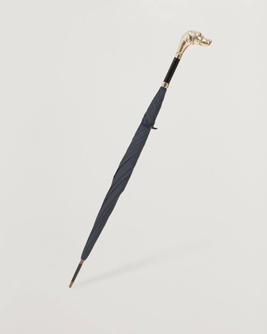 Homme | Fox Umbrellas Silver Dog Umbrella Navy | Fox Umbrellas | Silver Dog Umbrella Navy