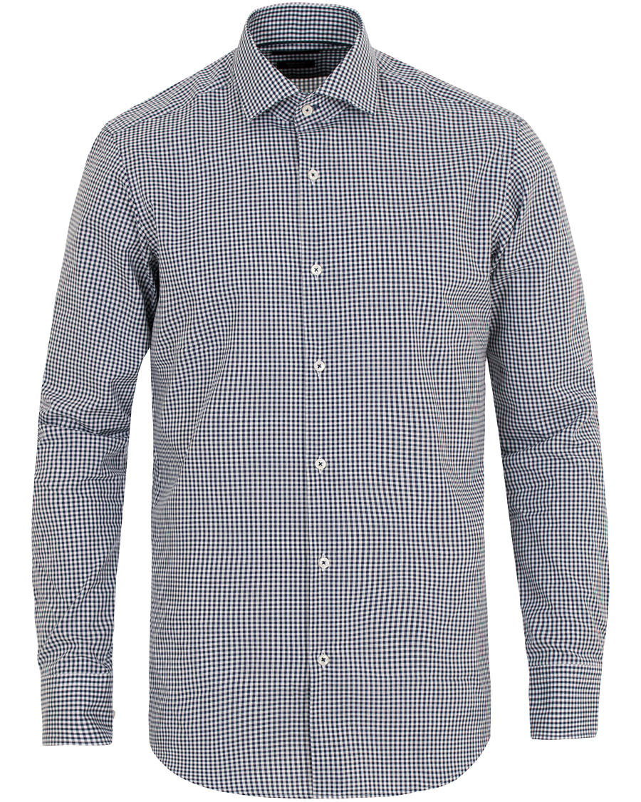 Homme | Chemises | BOSS BLACK | BOSS Glent Slim Fit Check Contrast Shirt Blue