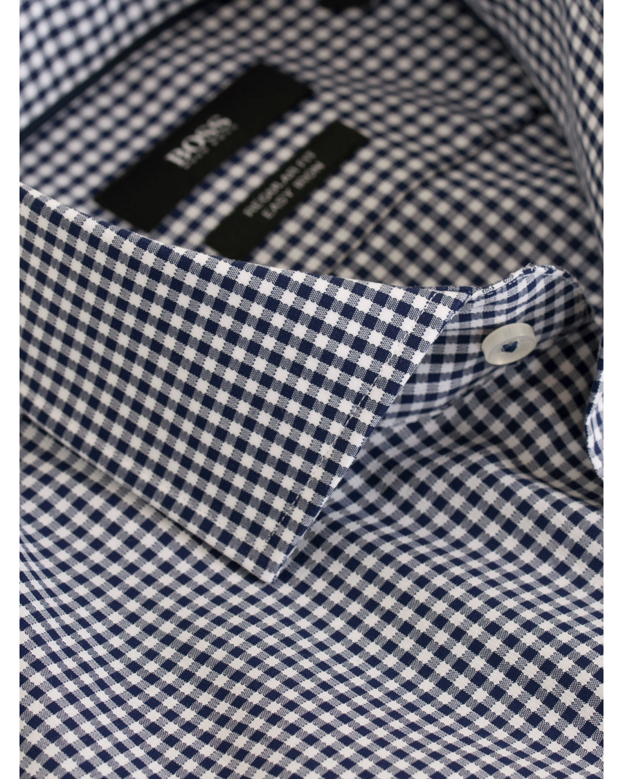 Homme | Chemises | BOSS BLACK | BOSS Glent Slim Fit Check Contrast Shirt Blue