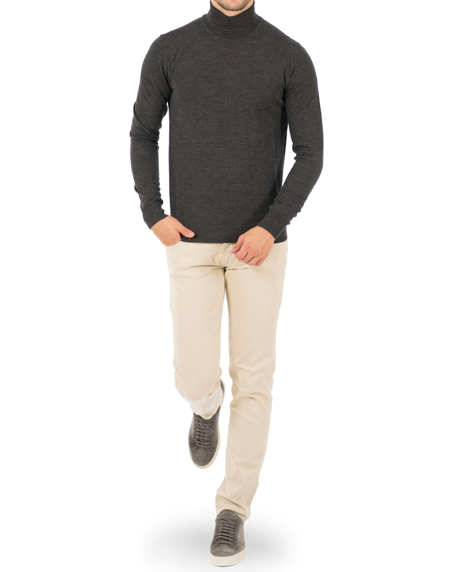Homme | Pulls Et Tricots | Tiger of Sweden | Visavi Extra Fine Merino Polo Dark Grey