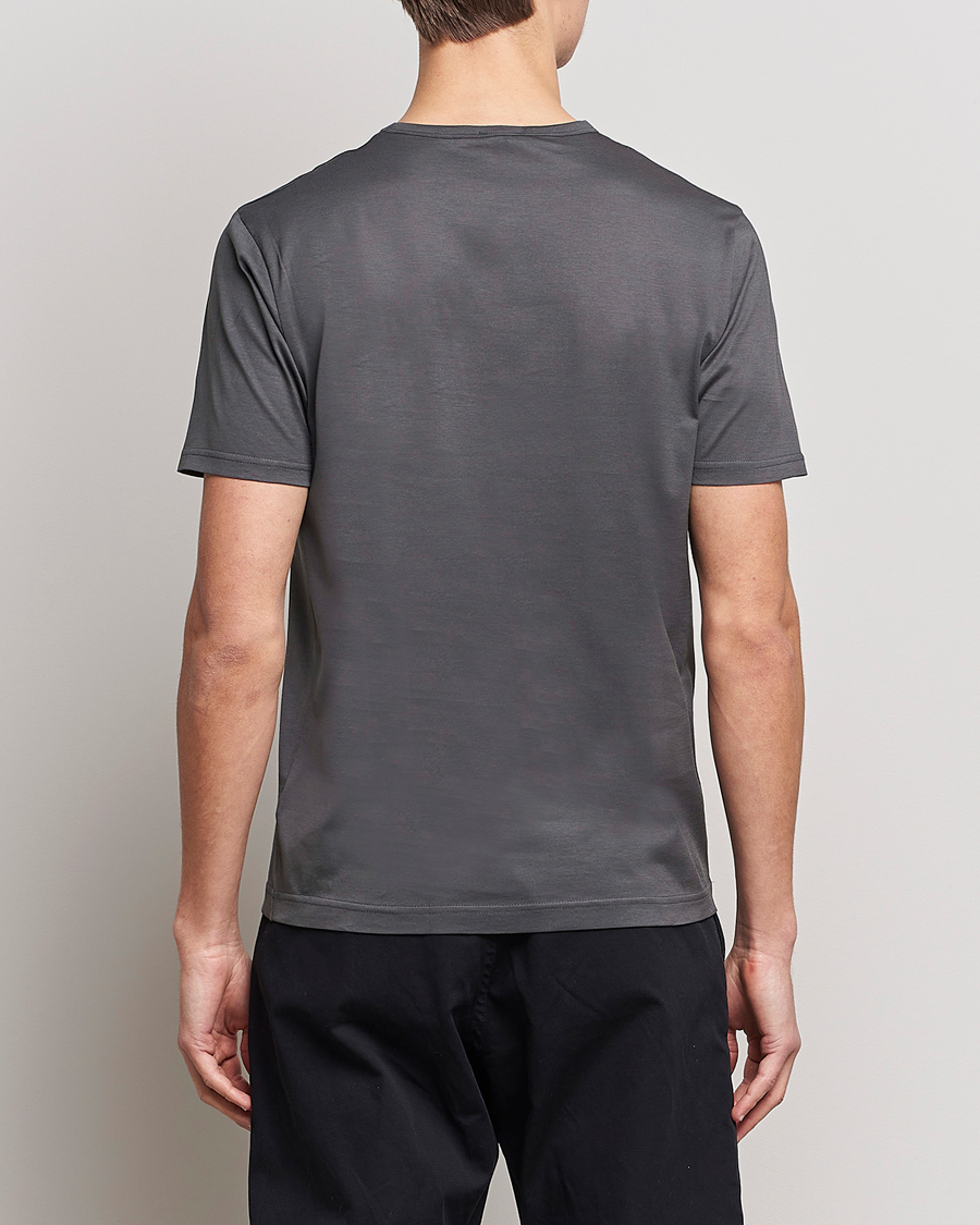 Homme | T-shirts | Sunspel | Crew Neck Q82 Cotton T-Shirt Charcoal
