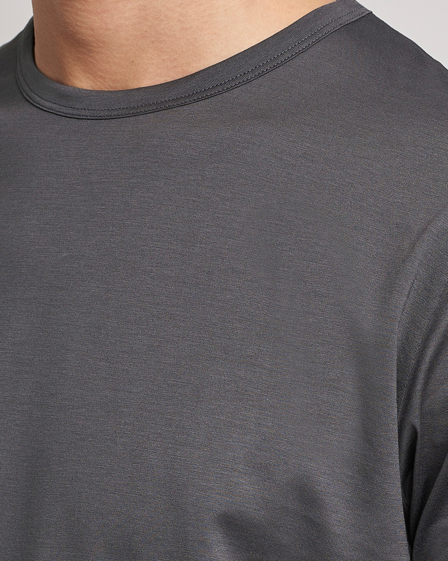 Homme | T-shirts | Sunspel | Crew Neck Q82 Cotton T-Shirt Charcoal